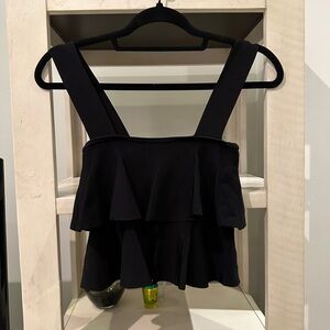 Zara Black Ruffle Top